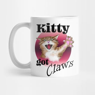 Kitty got claws - red circle Mug